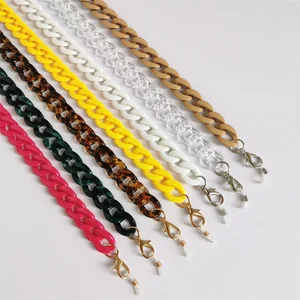 Цепочка для солнцезащитных очков, акриловая, со съемным шнурком, противоскользящая цепочка для очков для чтения, 60120 см