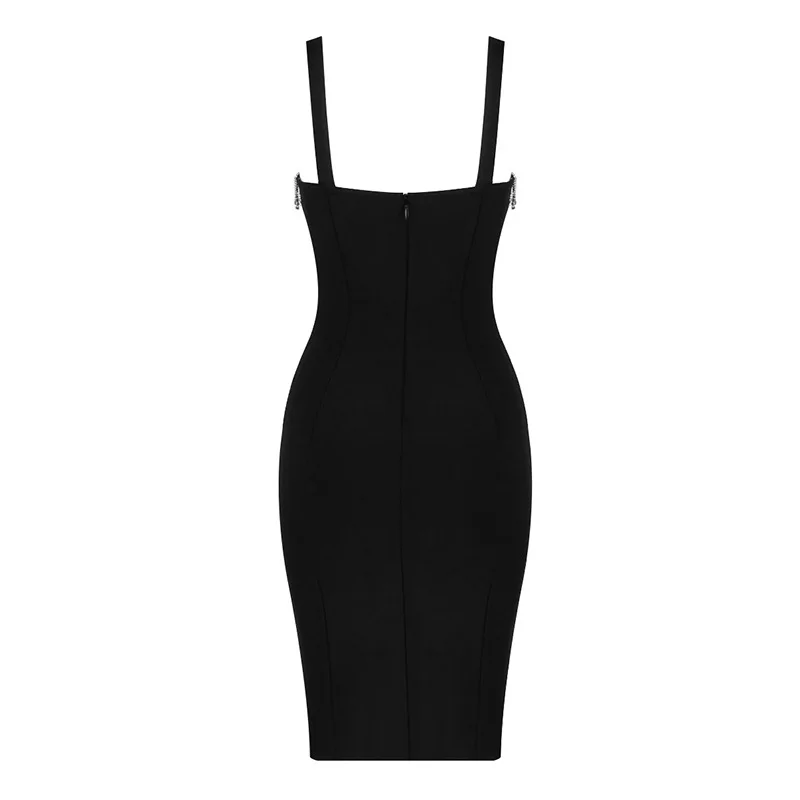 

Sladuo White Black New Women's Sexy Bandage Dress Tassel Elegant Hollow Club Celebrity Runway Evening Dress Vestidos 2021 Summer