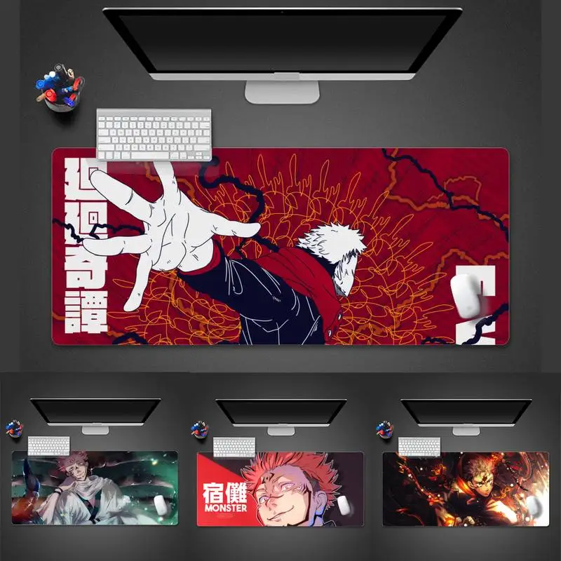 

Jujutsu Kaisen anime Customized laptop Gaming mouse pad Desk Table Gamer Office Large Mouse Mat pad X XL Non-slip Laptop Cushion