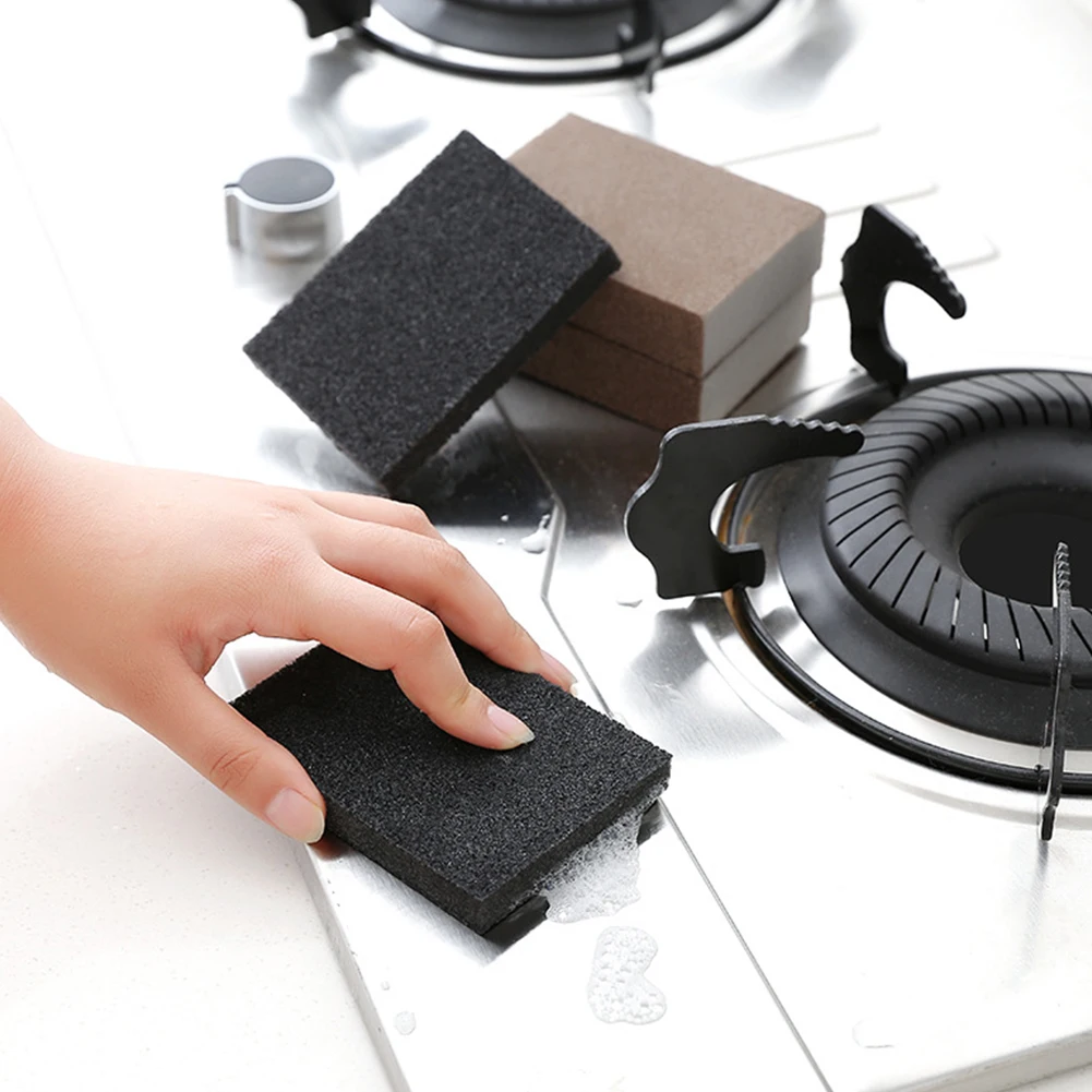 

Stains Clean Bowl Reusable Pot Windows Kitchen Brush Descaling Pan Nanometer Cleaning Sponge Diamond Sand