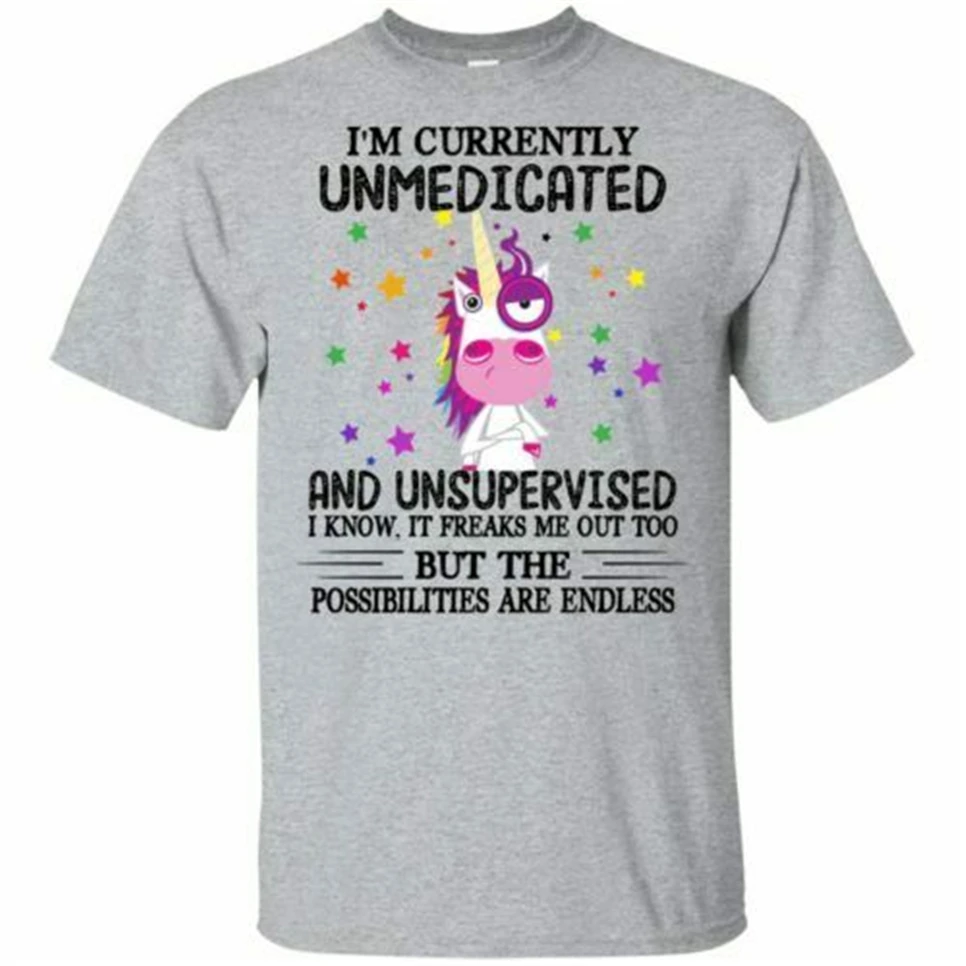 Unicorn I'M в настоящее время немедицинская и неконтролируемая Мужская футболка S-6Xl