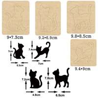 wood die cutting fashion jewelry mold customized cute cat key ring pendant making decor supplies dies template 2020 new 4 style