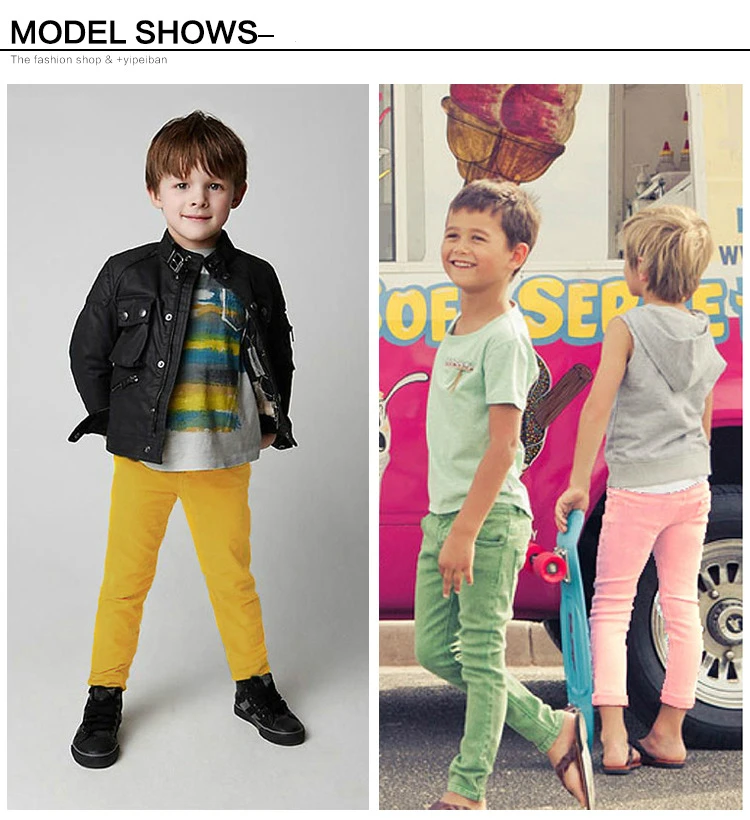 Леггинсы для маленьких мальчиков и девочек брюки карандаш с эластичной резинкой