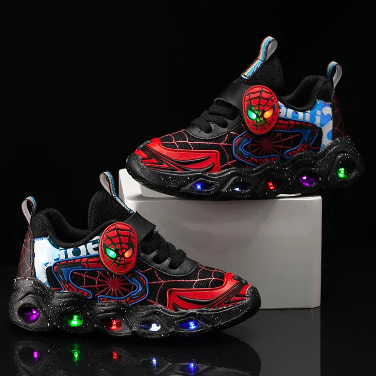 Новинка весна-лето стильная детская обувь со светодиодсветильник кой