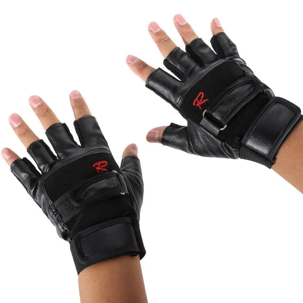 

Men Women Gym Gloves Weight Lifting Bodybuilding Weight Lifting Gloves Fitness Training Gloves With Lengthen Wrist Straps
