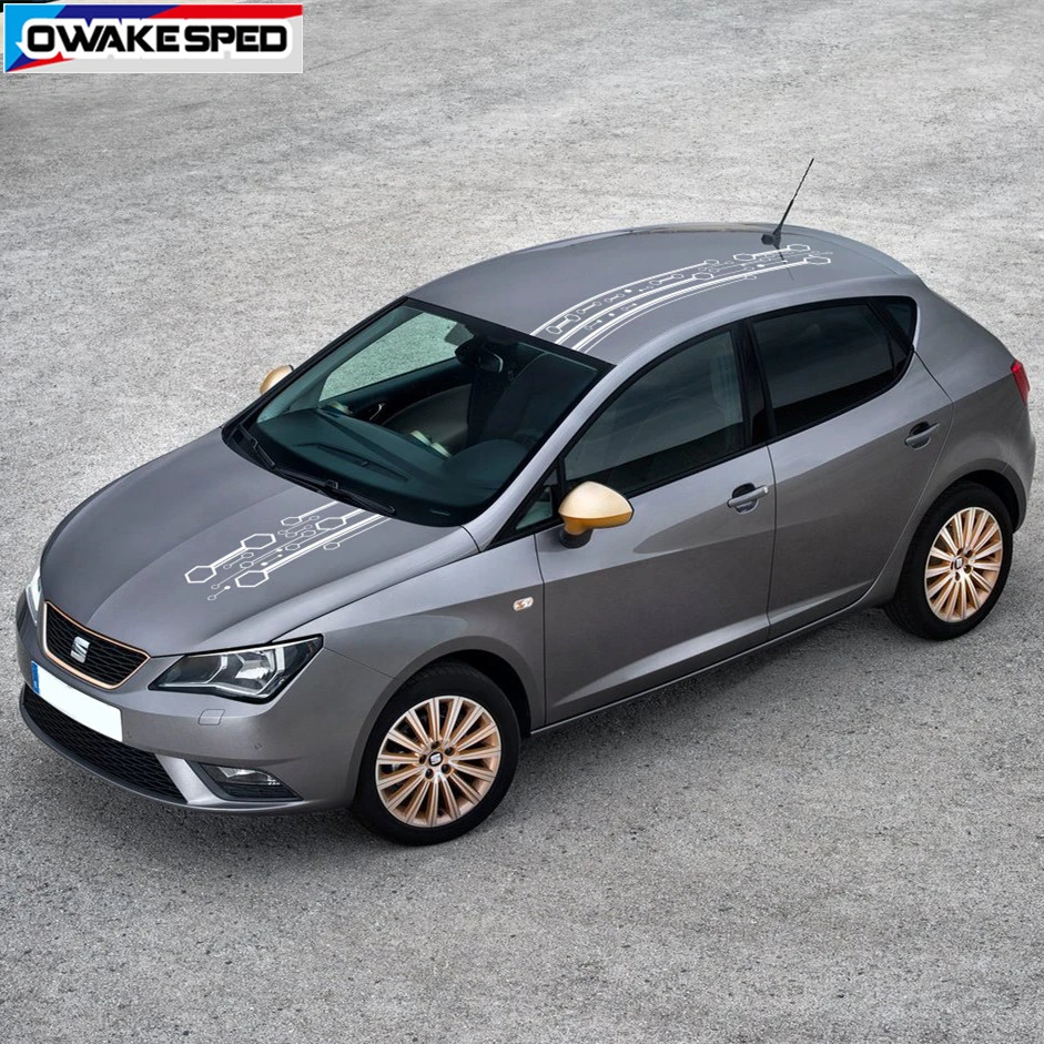 1 компл. Автомобильная капота гоночные полосы для Seat Ibiza 3 5 дверей Автомобильный