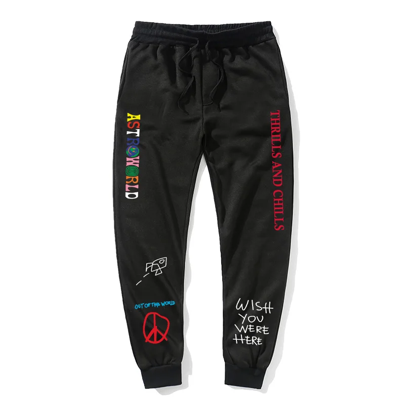

Осенне-зимние штаны для мужчин и женщин, тренировочные штаны с принтом надписей Тревиса Скотта астромира, уличная одежда в стиле хип-хоп, му...