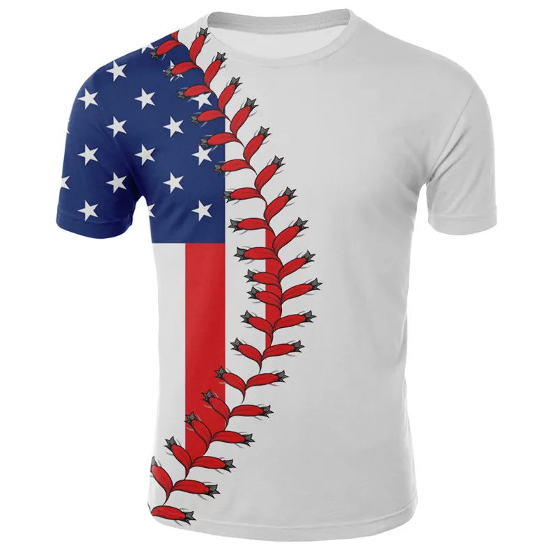 

Flag 3D Print T-shirt Men Fashion Casual T-Shirt O-Neck T-Shirt Cool Lightweight T-Shirt Men