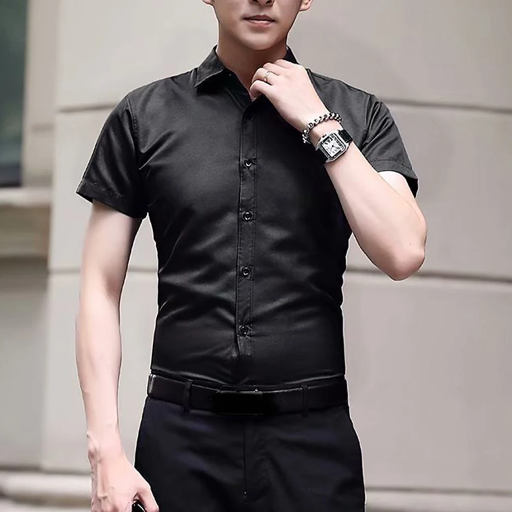 MoneRffi 2020 весенние мужские рубашки новые модные блузки одноцветные нагрудный