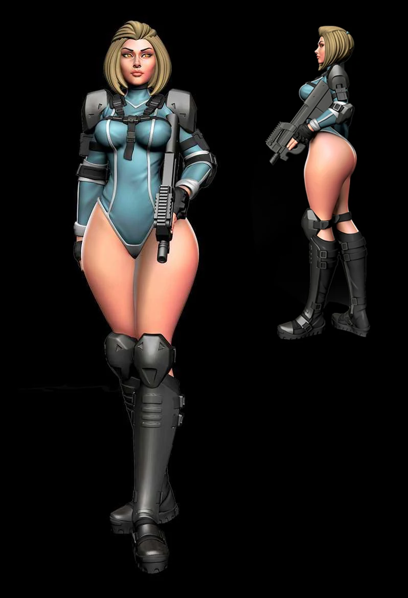 

1/24 75mm 1/18 100mm Resin Model Pretty Girl Female Soldier Figure Unpainted No Color RW-507