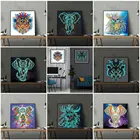 HUACAN Алмазная картина новое животное слон светящаяся специальная форма алмазная вышивка продажа сова Стразы мозаика домашний декор