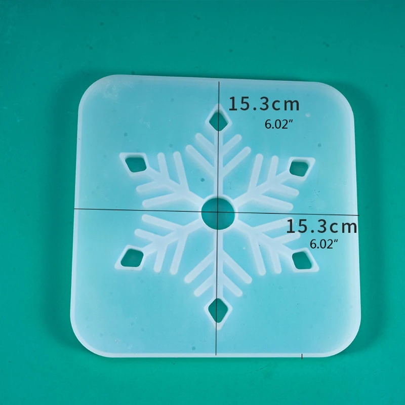 

DIY Large Snowflake Cup Coaster Resin Mold Cup Mats Geode Agate Coasters Silicone Molds Home Decoration Resin Art Crafts