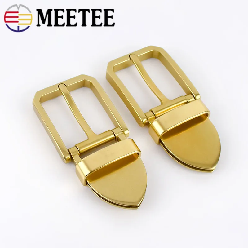 Meetee 1 шт./2 шт. 40 мм высококлассные пряжки для ремня из чистой латуни роскошные