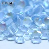 junao ss6 20 luminous noctilucent crystal nail art rhinestones flatback glass non hot fix strass glitter for decoration crafts