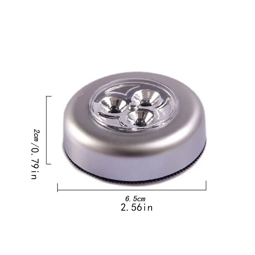 ICOCO креативный круглый сенсорный светильник 3LED s автомобильный ночной Светильник