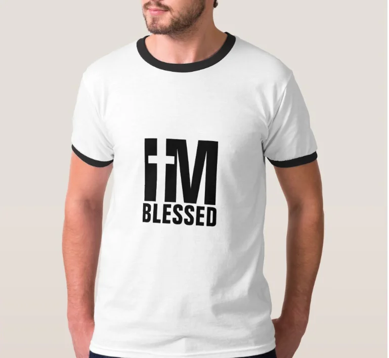 

Футболка унисекс из чистого хлопка, с надписью «I am Bless»