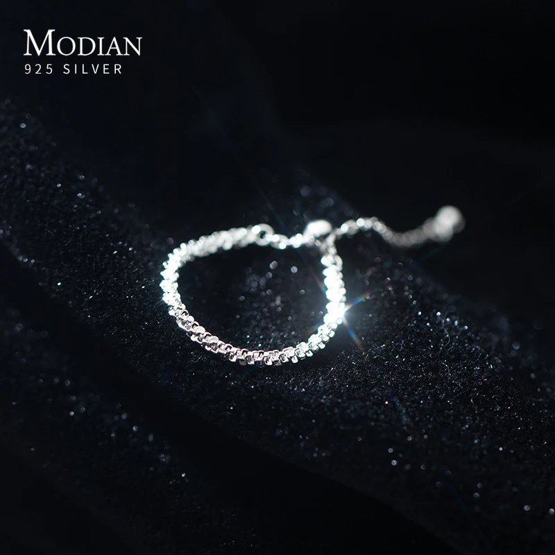 Modian 2021 Новинка Настоящее серебро 925 пробы Сверкающее милое регулируемое кольцо на палец для женщин Свадебные ювелирные изделия аксессуары Anel (art.: 3920b7edca620) - 3920b7edca620