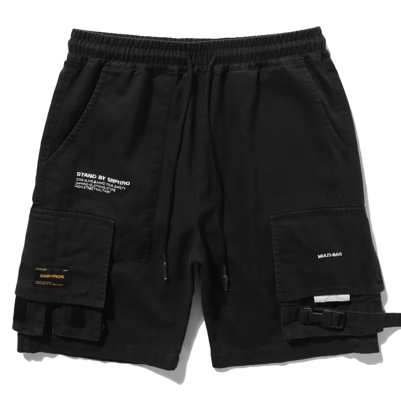 LACIBLE хип хоп Брюки карго шорты Для мужчин Уличная джоггеры штаны с несколькими