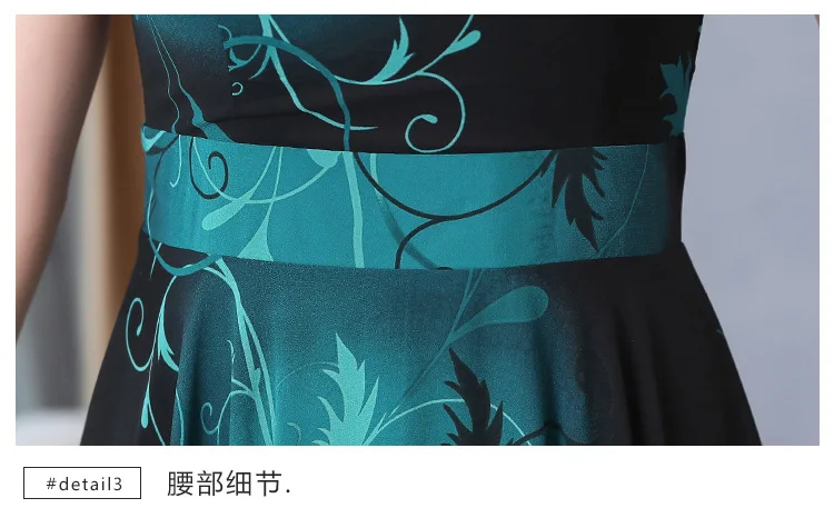 

Chiffon dress women's summer 2021 new large size waist slim retro elegant printed long dress dress