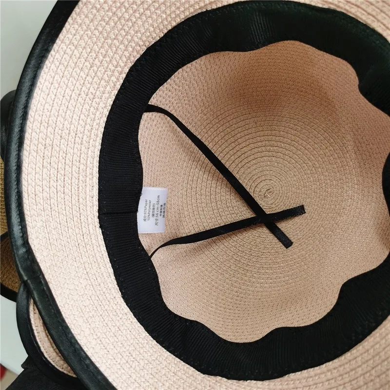 

2021 Fashion Spring Summer Women's Straw Hat Outing Panama Bucket Hat Paper Straw Hat Sun Hat Bow Fisherman Hat