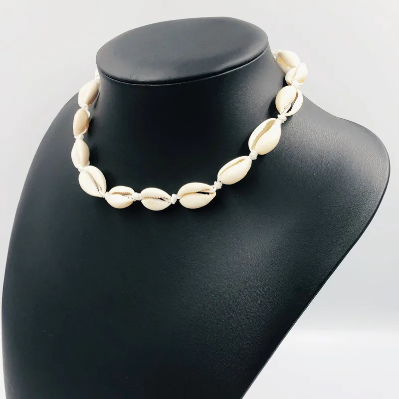 Fashionable beach style shell necklace pearl polychrome rope can choose Bohemian for women's birthday gift | Украшения и