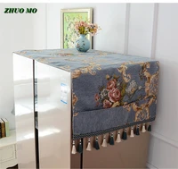 zhuo mo european chenille refrigerator cover tassel tablecloth for home dust proof cloth cabinet decoration cabinet cover