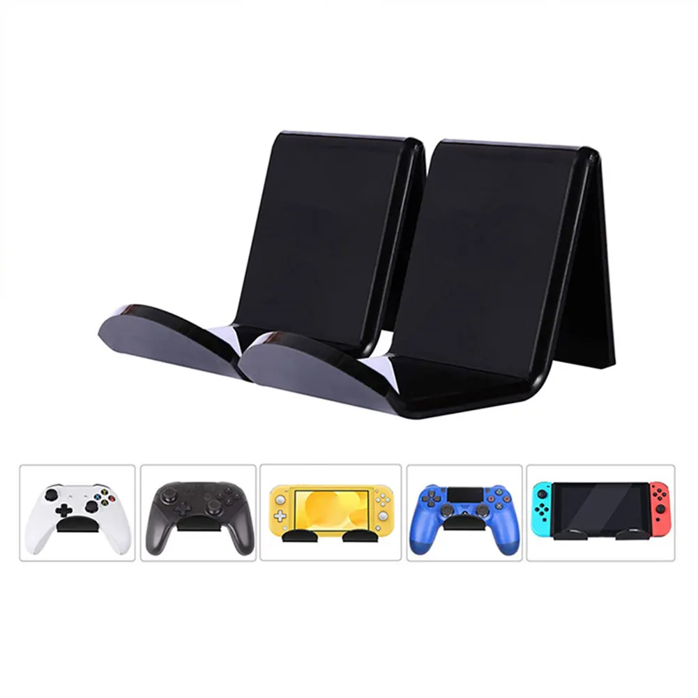 

Game Controllers Bracket Acrylic Headset Holder Hanger Wall Mount Bracket Self-Adhesive Hook for Desktop Headset