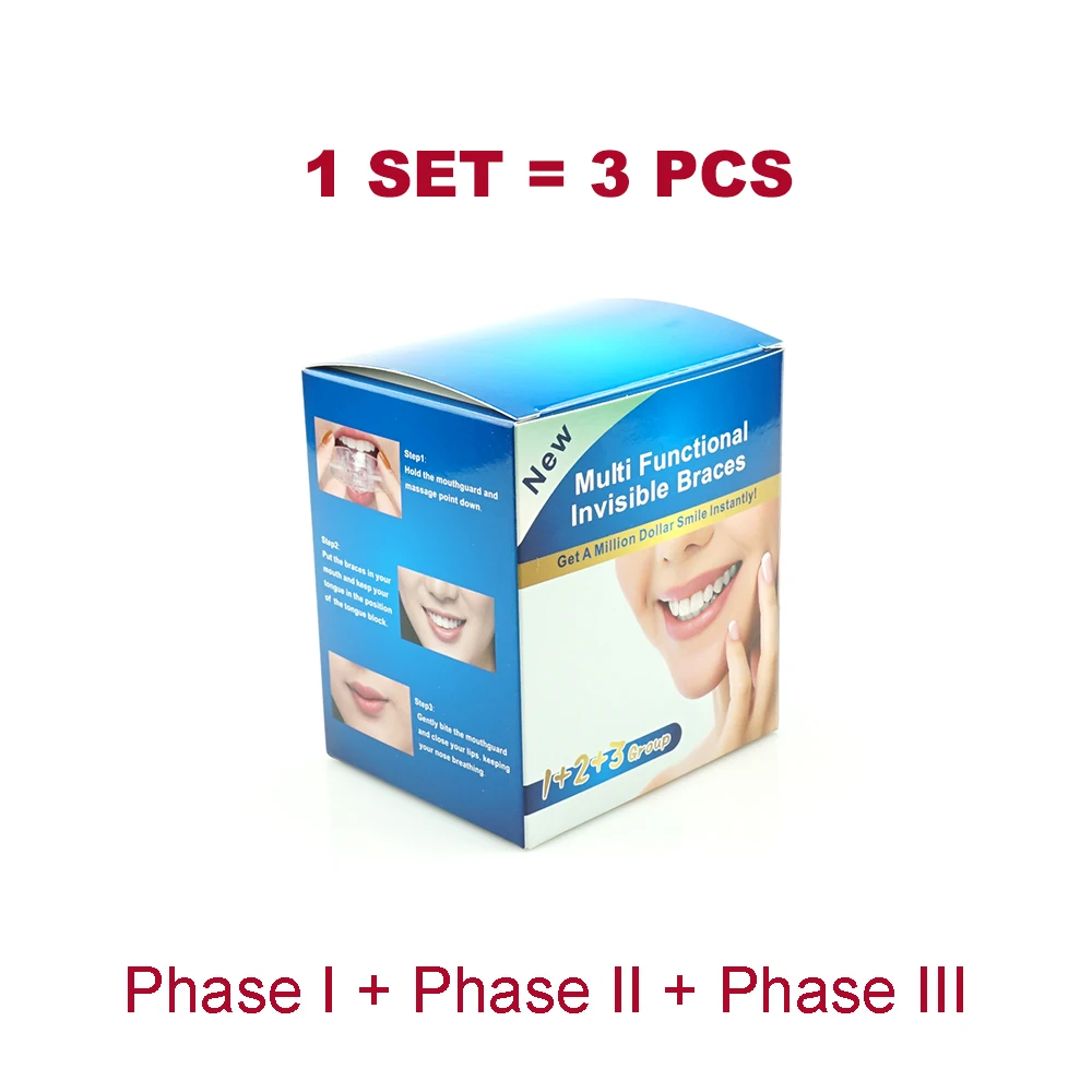 

3pcs/set Dental Tooth Orthodontic Appliance Trainer for Alignment Braces 3 Phases Teeth Trainer for Adults Tooth Whitening Tools