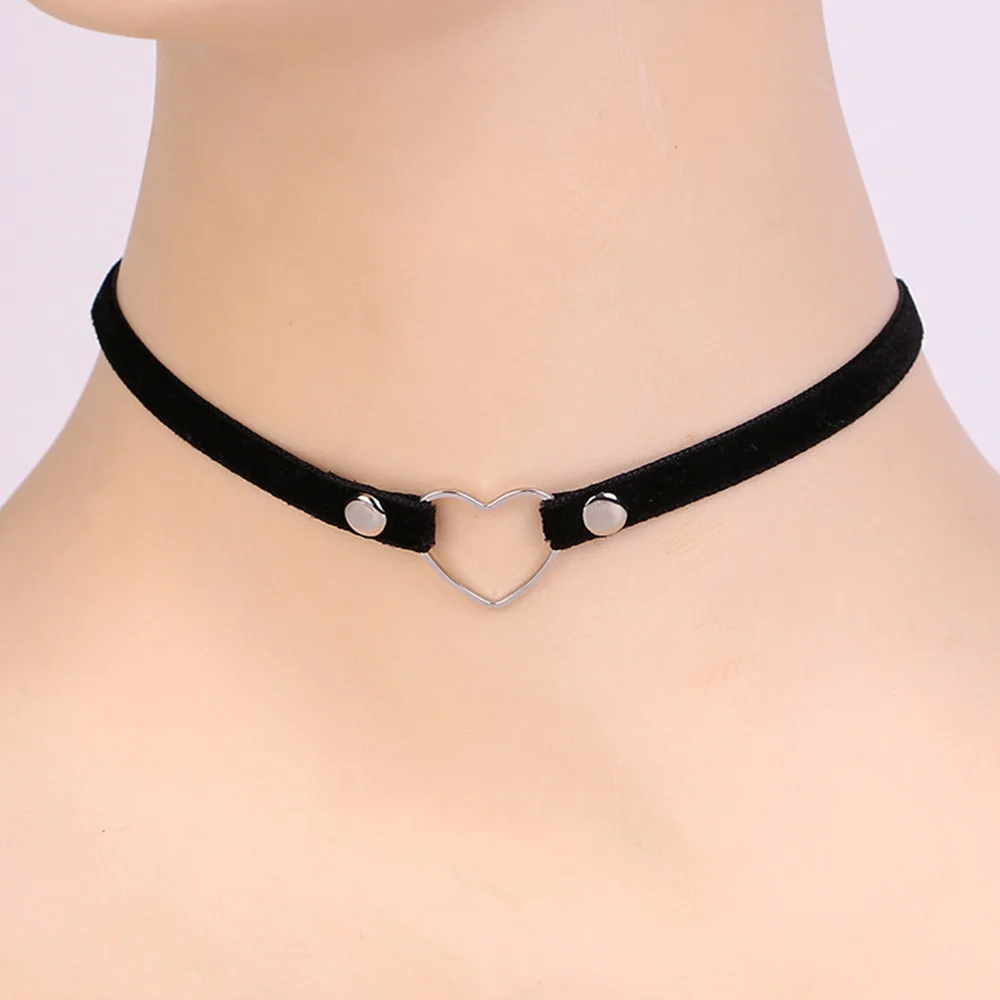 Простое украшение для шеи в стиле панк женщин винтажное черное красное женское