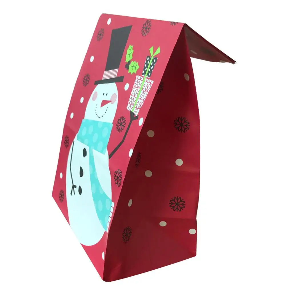 50 шт. рождественские пакеты подарки подарочные крафт бумага мешок для хранения