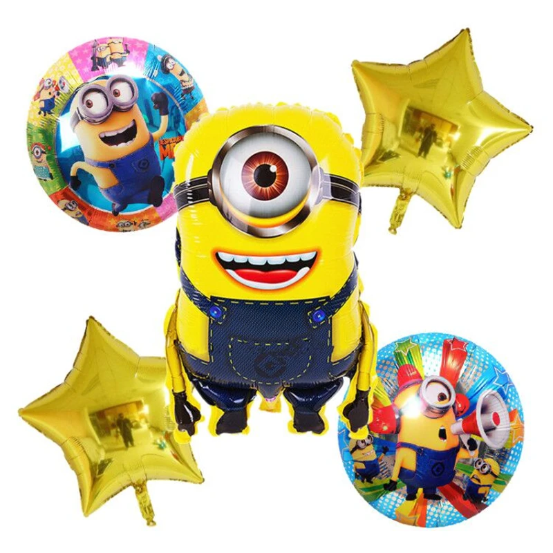 5 шт. Зонт с миньонами воздушные шары трусы рисунком обезьяны Фольга днем