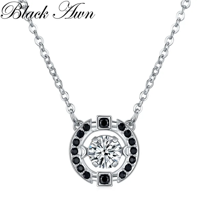 

BLACK AWN 2022 New Silver Color Slide Necklace Women Jewelry Classic Round Necklaces&Pendants K069
