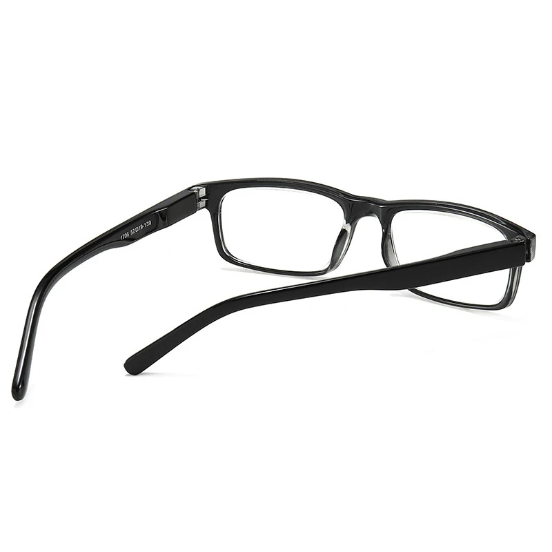 

Anti-fatigue Reading Glasses Fashion Rectangle Full-frame Presbyopic Eyewear Anti-blue HD Black Spectacles Unisex