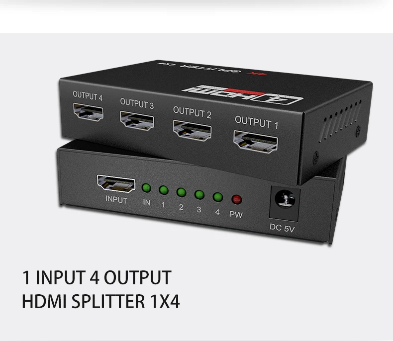 HDMI сплиттер HDCP 4K 1x2 1 в 2 out усилитель сигнала мощности 1080P 3D 1x4 аудио сплиттер HDMI конвертер 1x8 HDMI адаптер