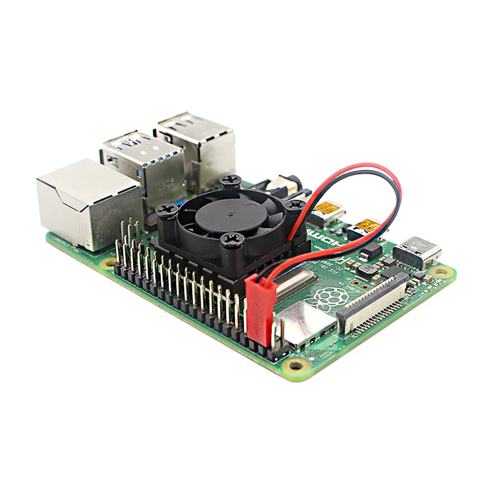 

Охлаждающий вентилятор RELKA R251 Raspberry Pi 4B С алюминиевым металлическим радиатором, кулер для оперативной памяти процессора для Raspberry Pi 4, Модель ...