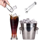 Многоцветный зажим из нержавеющей стали, щипцы для льда, зажим для хлеба, пищи, барбекю, зажим для барбекю, щипцы для кубика сахара, льда, инструмент, бар, кухонная утварь