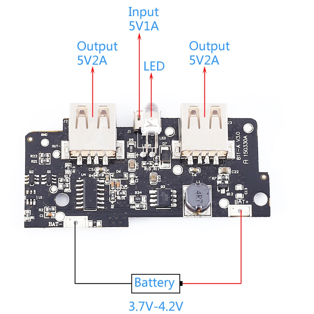 Модуль зарядного устройства для внешнего аккумулятора контроллер плата зарядки