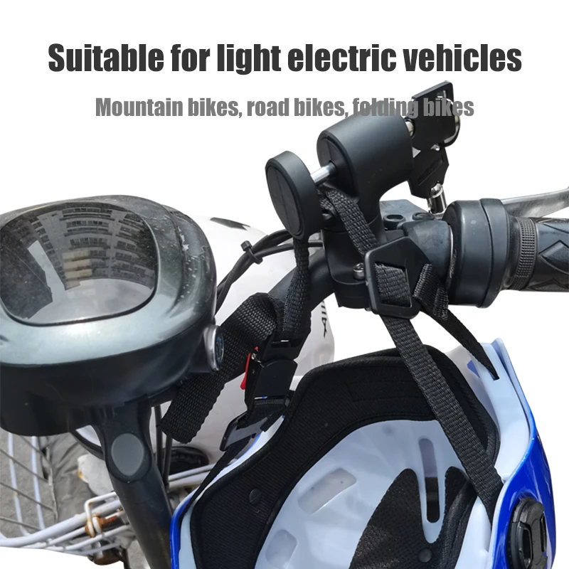 PCycling Bicycle Lock Motorcycle Motorbike Accessories Universal Helmet Anti-Theft Security Handlebar Bar Clamp Bracket |