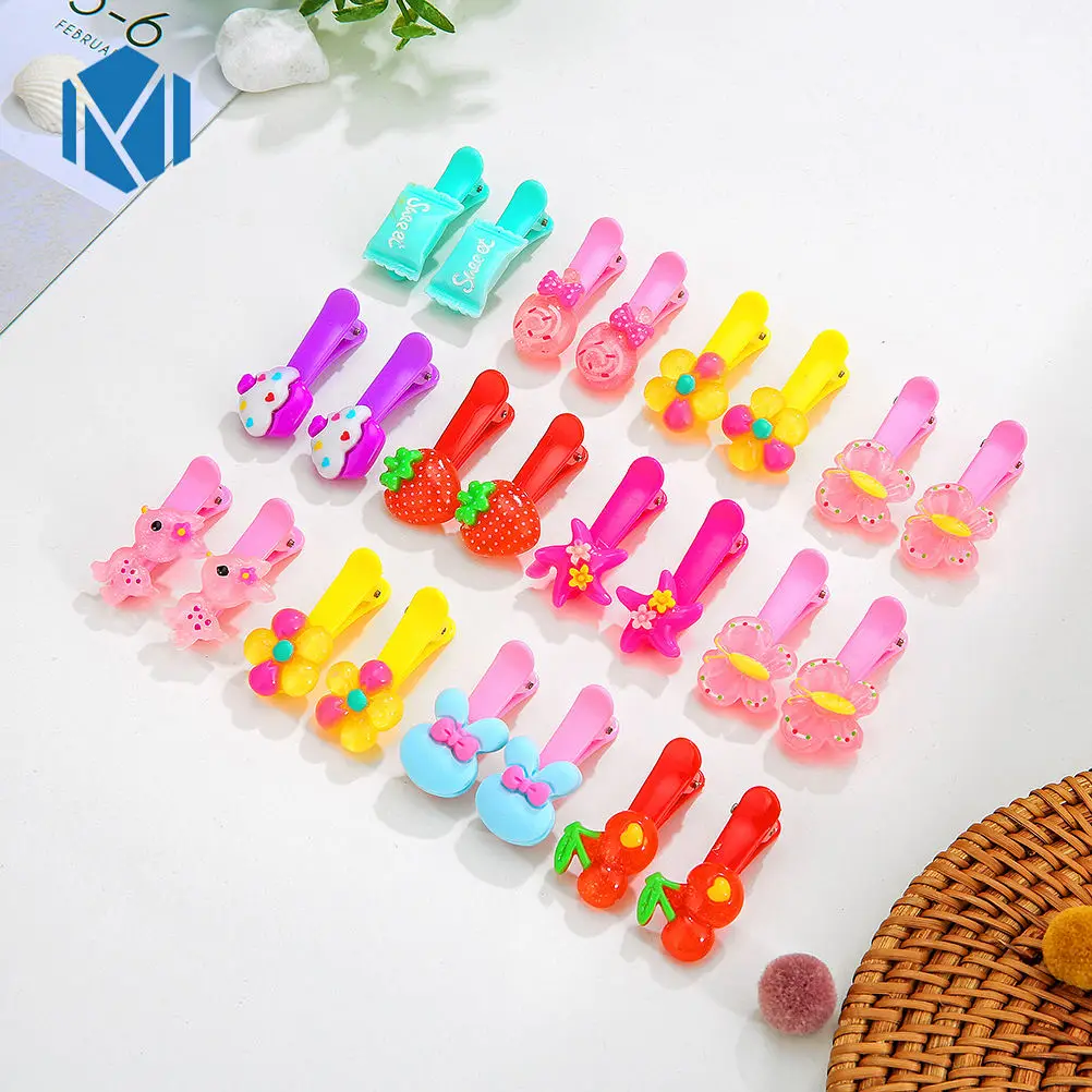 20/24 шт./лот девушки мультфильм заколки для волос маленьких акриловые головной