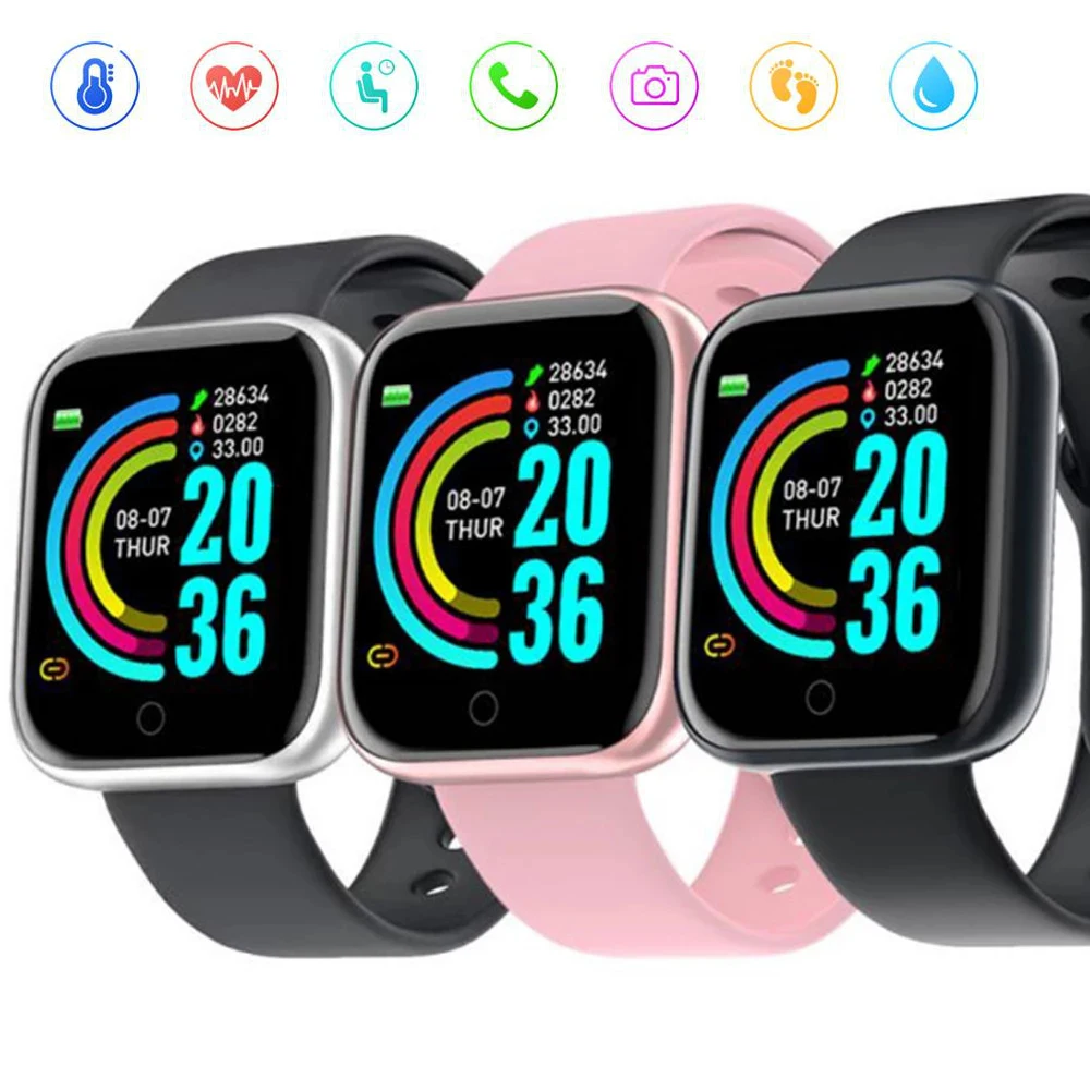 

2021 New Y68 Smart Watch For Android ios Fitness Bracelet Heart Rate Blood Pressure Watch Fit pro Sports Smartwatch Men Womne
