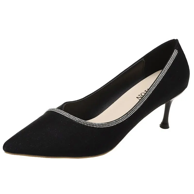 

Spring Autumn Summer New Fashion Thin Heels Pointed Toe Shallow Women Pumps Plus Size 34-40 Ladies Casual Shoes Zapatos Mujer