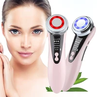 5 in 1 facial beauty device light therapy wrinkle removal rejuvenation warm massage cleansing lifting tighten skin care tool
