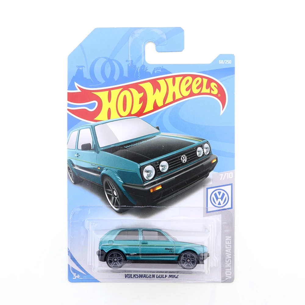 2019 68 оригинальные горячие колеса Мини Сплав купе VOLKSWAGEN GOLF MK2 1/64 Металл литье под