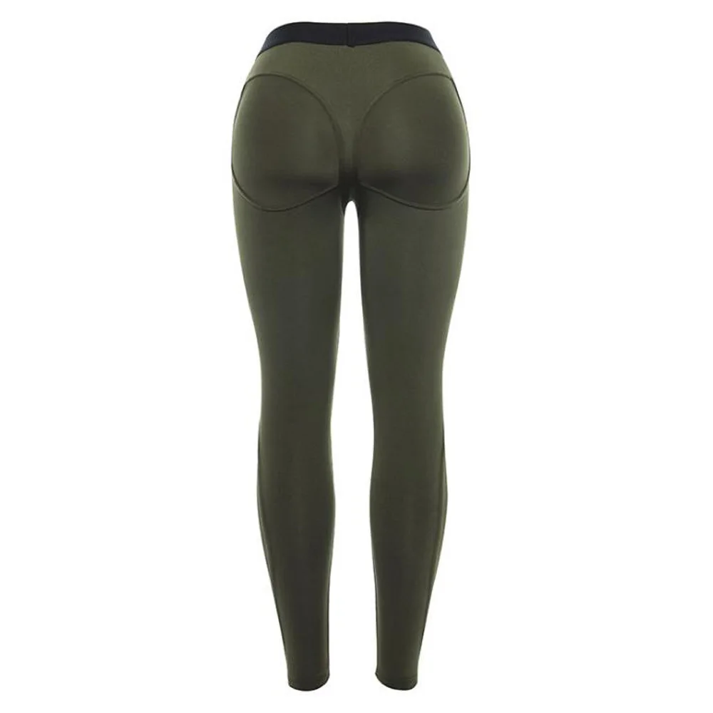 Green Legging Женские спортивные Леггинсы, пуш-ап, леггинсы для фитнеса, черные, с высокой талией, тянущиеся, для тренировок, леггинсы для женщин, повседневные, Бесшовные штаны, джеггинсы - Цвет: Green Legging