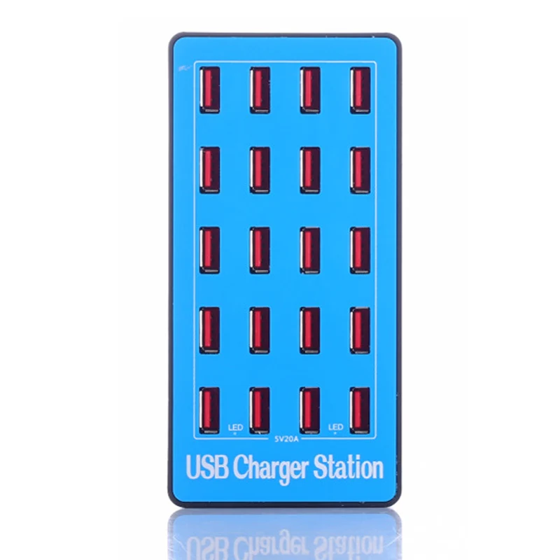 

100W Fast Charging Charger 20 USB Ports PD Dock Power Adapter For IPhone Suitable For Samsung Samsung Smartphone Watch 5V20A New