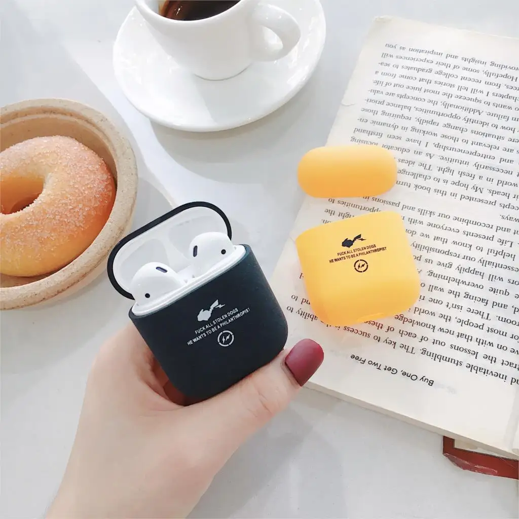 Чехол для наушников с милыми мультяшками чехол для Apple AirPods 1 2 чехла Air Pods матовая кожа матовый Жесткий ПК аниме пикачуэ протектор Аксессуары