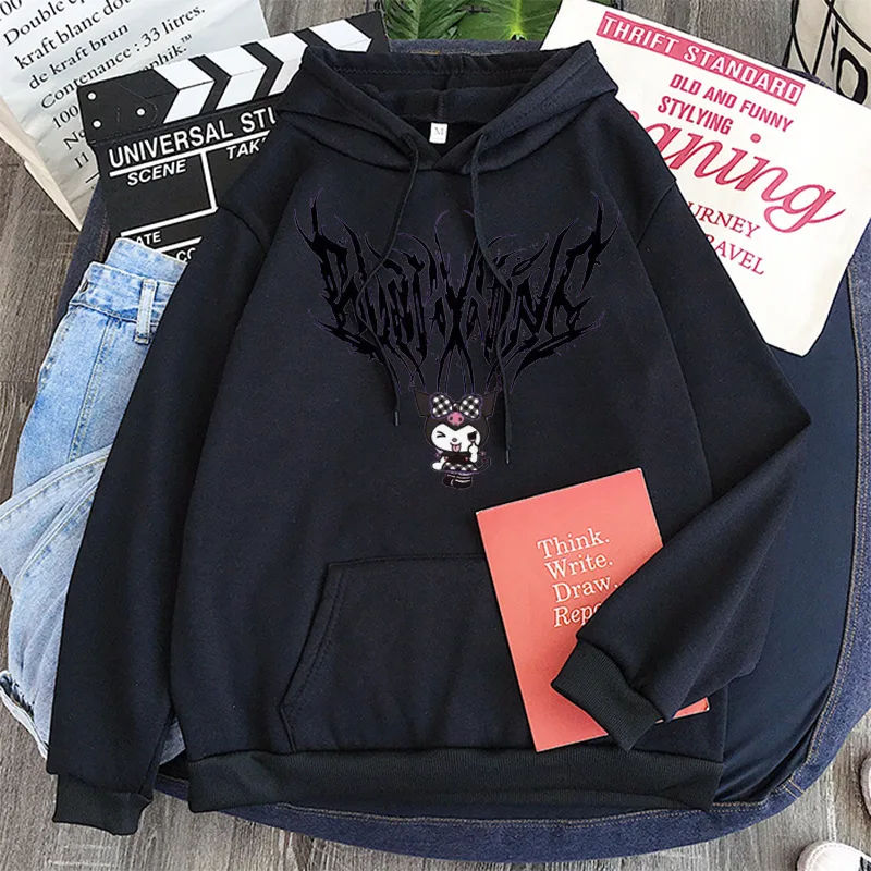 

Harajuku Oversized Hoodie Longsleeve Women Hoody Plus Velvet Thickening Clothes Streetwear Anime Clothes Loose Teenagers Clothes