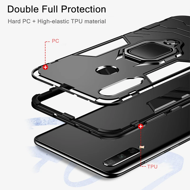 Защитный чехол для Honor 9X магнитный автомобильный держатель телефона ТПУ + ПК