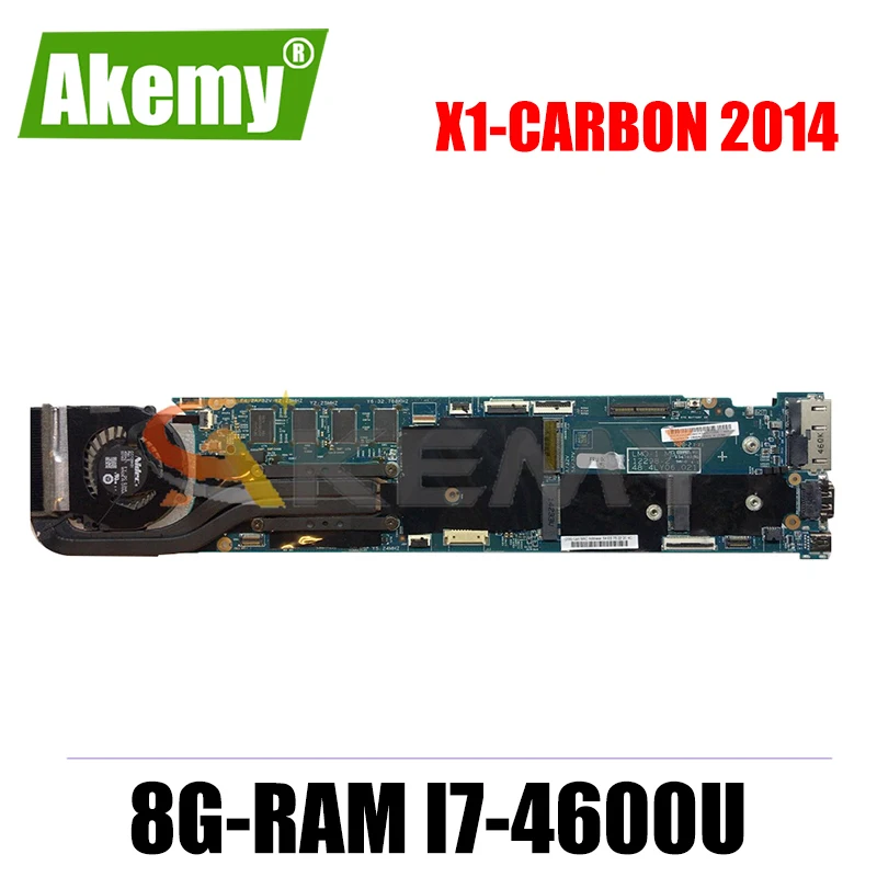 

Akemy 12298-2 Laptop Motherboard For Lenovo Thinkpad X1-Carbon 2014 Original Mainboard 8G-RAM I7-4600U