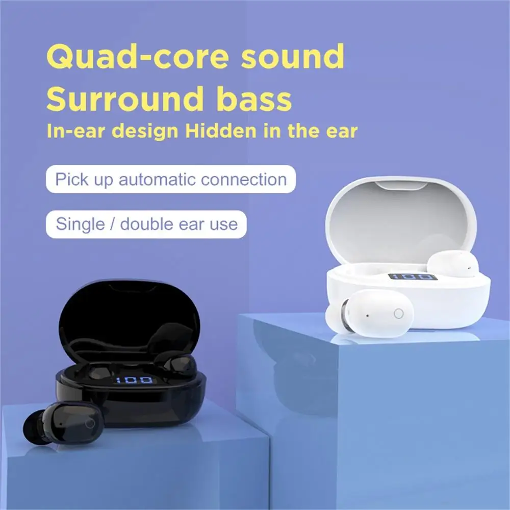 

P15 TWS True Wireless Bluetooth Headset 5.0 In Ear Binaural Sports Earplug Music Headphone with Digital Display Charging Box